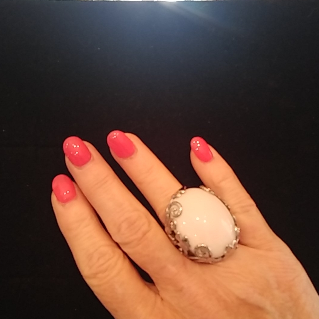 Bold White Ring